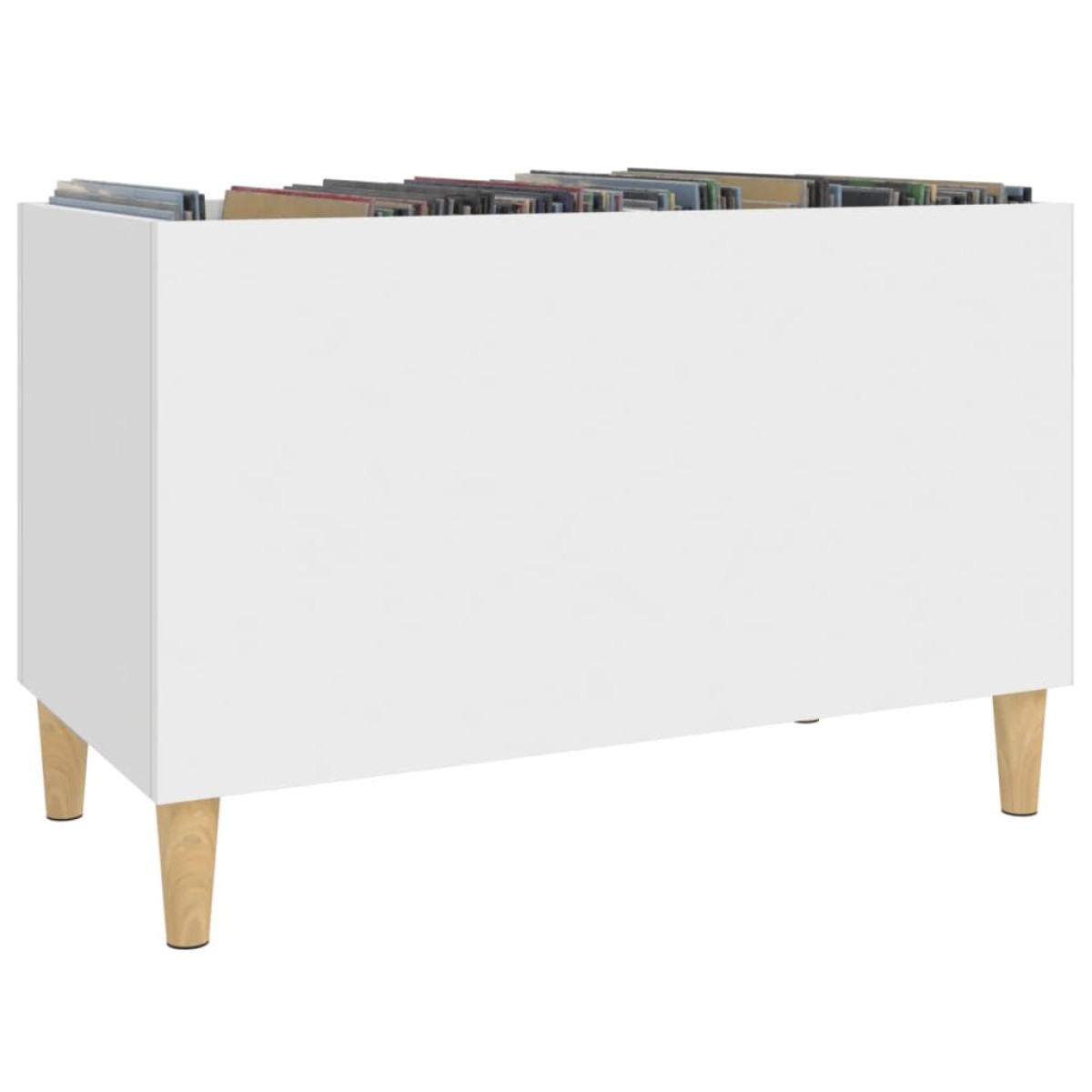vidaXL Έπιπλο Δίσκων Λευκό 74,5 x 38 x 48 εκ. από Επεξεργασμένο Ξύλο
