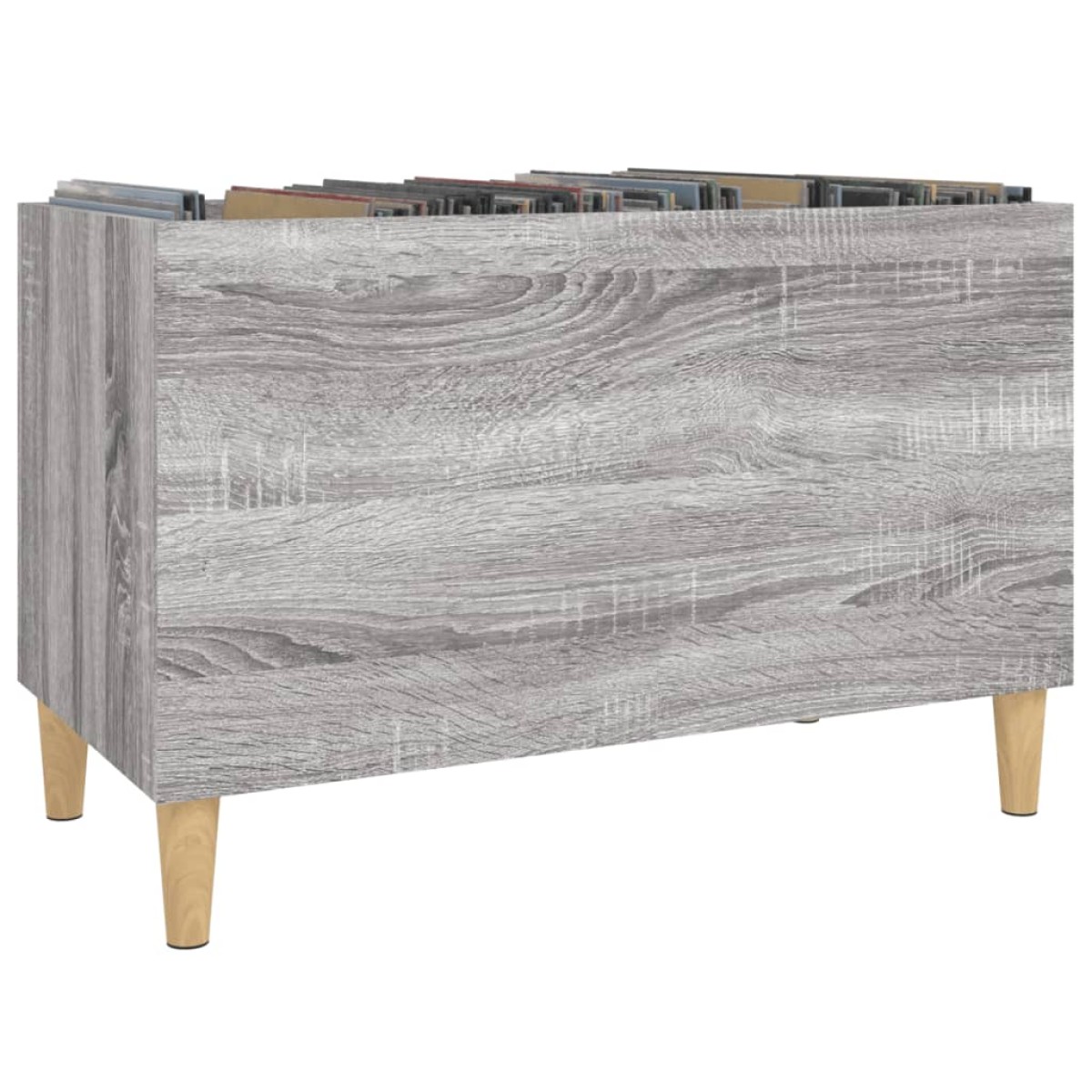 vidaXL Δισκοθήκη Γκρι Sonoma 74,5 x 38 x 48 εκ. από Επεξεργασμένο Ξύλο