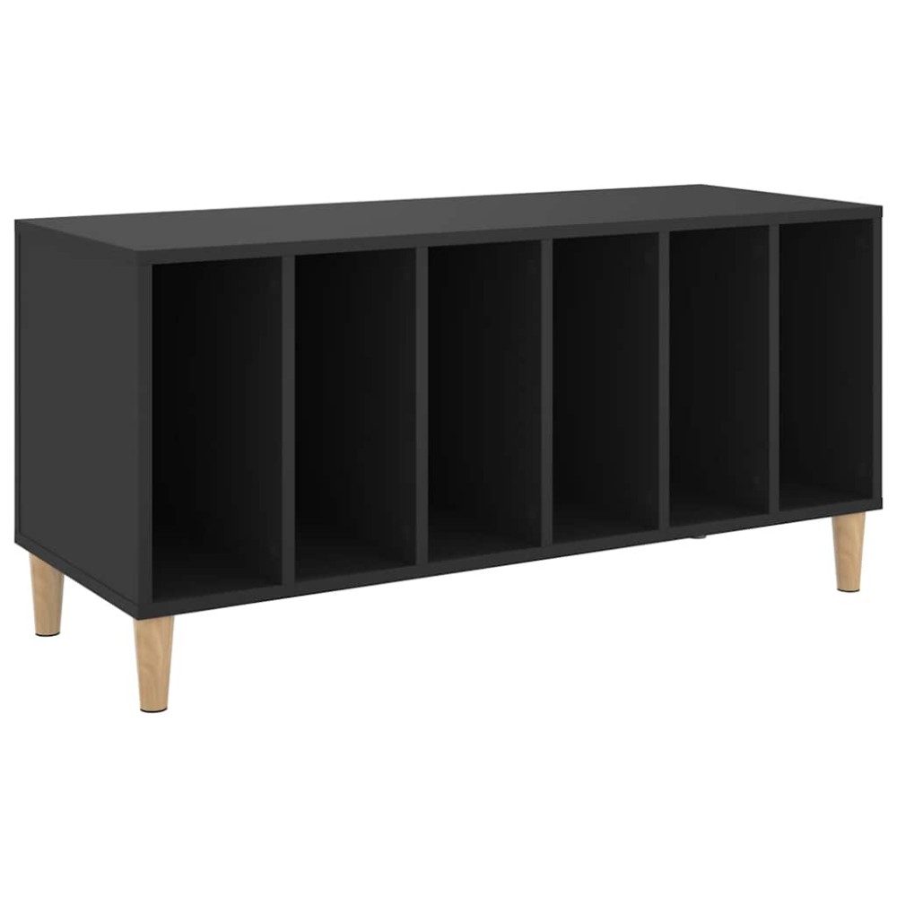 vidaXL Έπιπλο Δίσκων Μαύρο 100 x 38 x 48 εκ. από Επεξεργασμένο Ξύλο