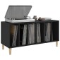 vidaXL Έπιπλο Δίσκων Μαύρο 100 x 38 x 48 εκ. από Επεξεργασμένο Ξύλο