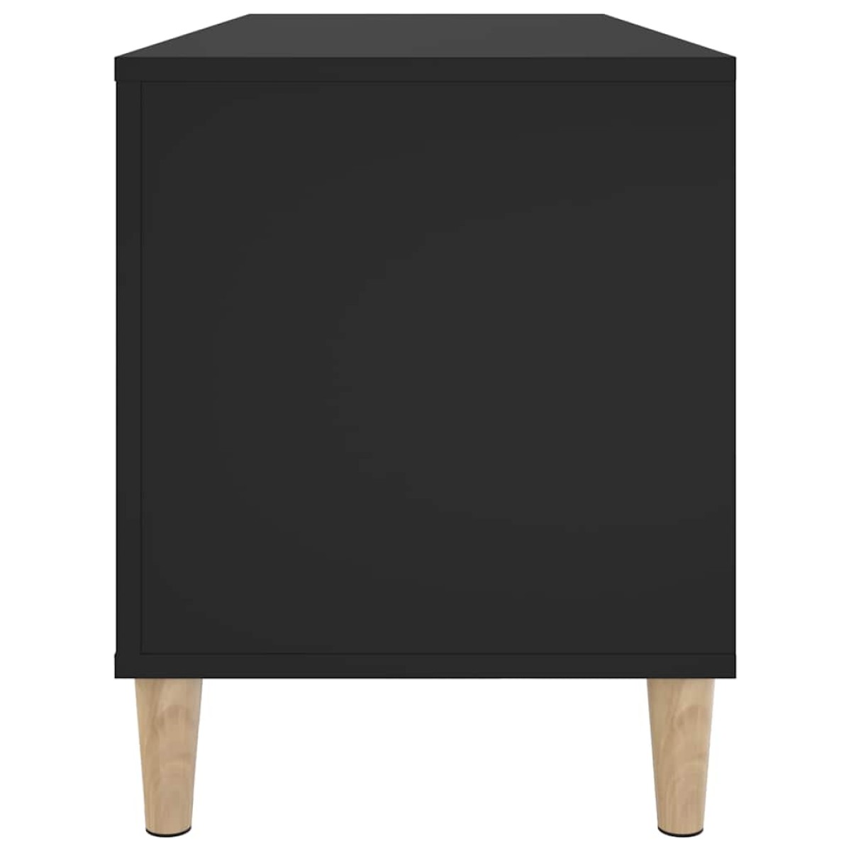 vidaXL Έπιπλο Δίσκων Μαύρο 100 x 38 x 48 εκ. από Επεξεργασμένο Ξύλο