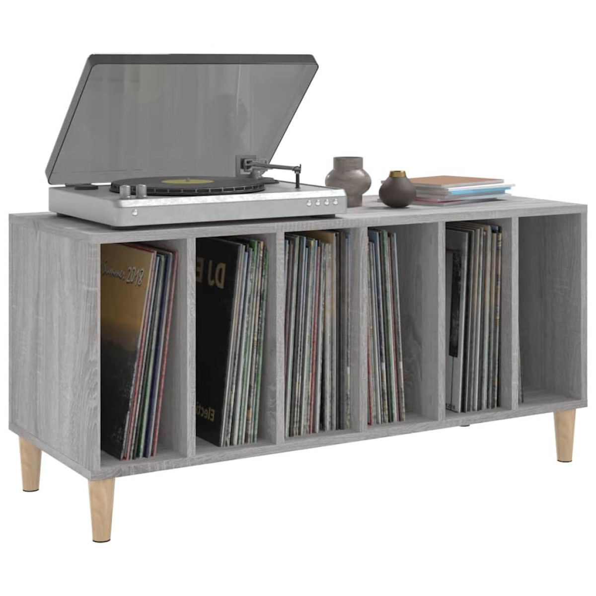 vidaXL Έπιπλο Δίσκων Γκρι Sonoma 100x38x48 εκ. από Επεξεργασμένο Ξύλο