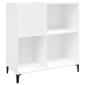 vidaXL Δισκοθήκη Λευκή 84,5 x 38 x 89 εκ. από Επεξεργασμένο Ξύλο