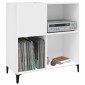 vidaXL Δισκοθήκη Λευκή 84,5 x 38 x 89 εκ. από Επεξεργασμένο Ξύλο