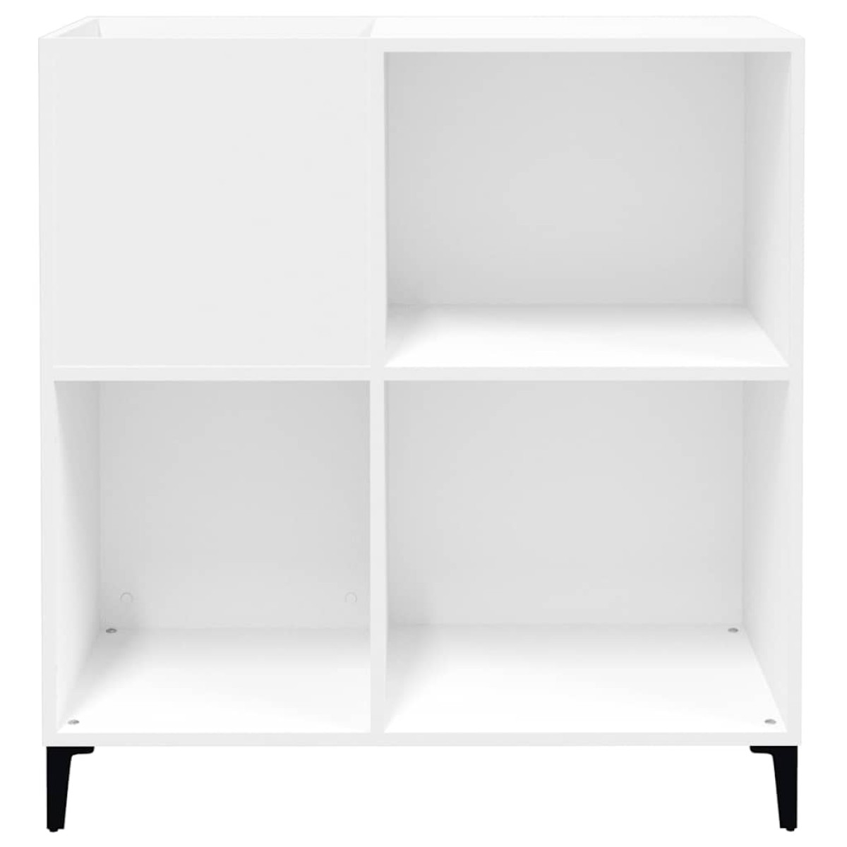 vidaXL Δισκοθήκη Λευκή 84,5 x 38 x 89 εκ. από Επεξεργασμένο Ξύλο