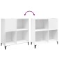 vidaXL Δισκοθήκη Λευκή 84,5 x 38 x 89 εκ. από Επεξεργασμένο Ξύλο