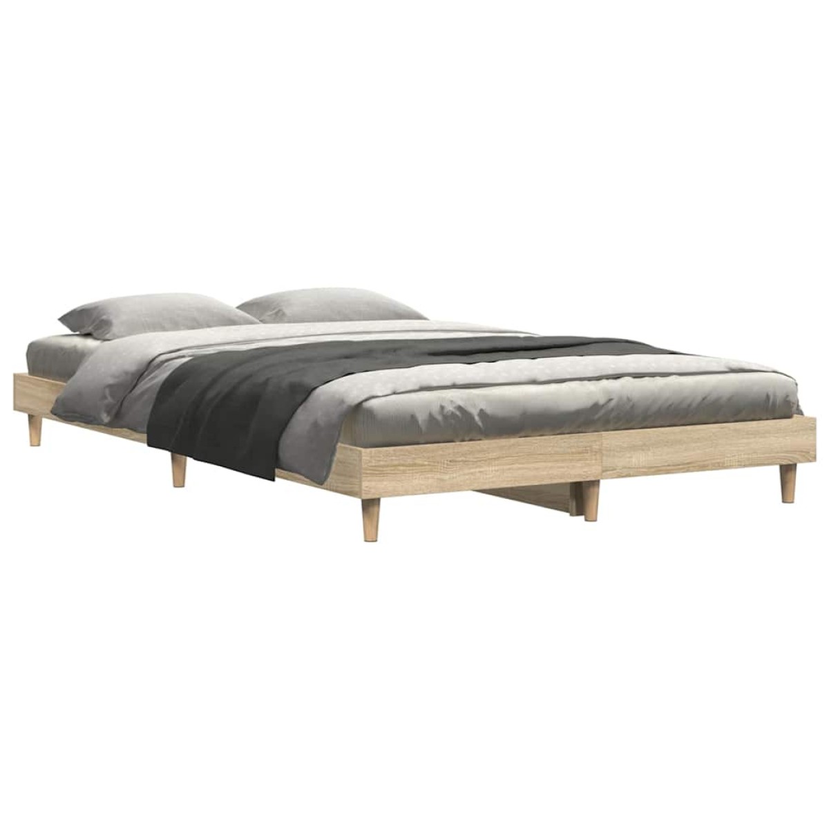 vidaXL Πλαίσιο Κρεβατιού Sonoma Δρυς 120x200 εκ. Επεξεργασμένο Ξύλο