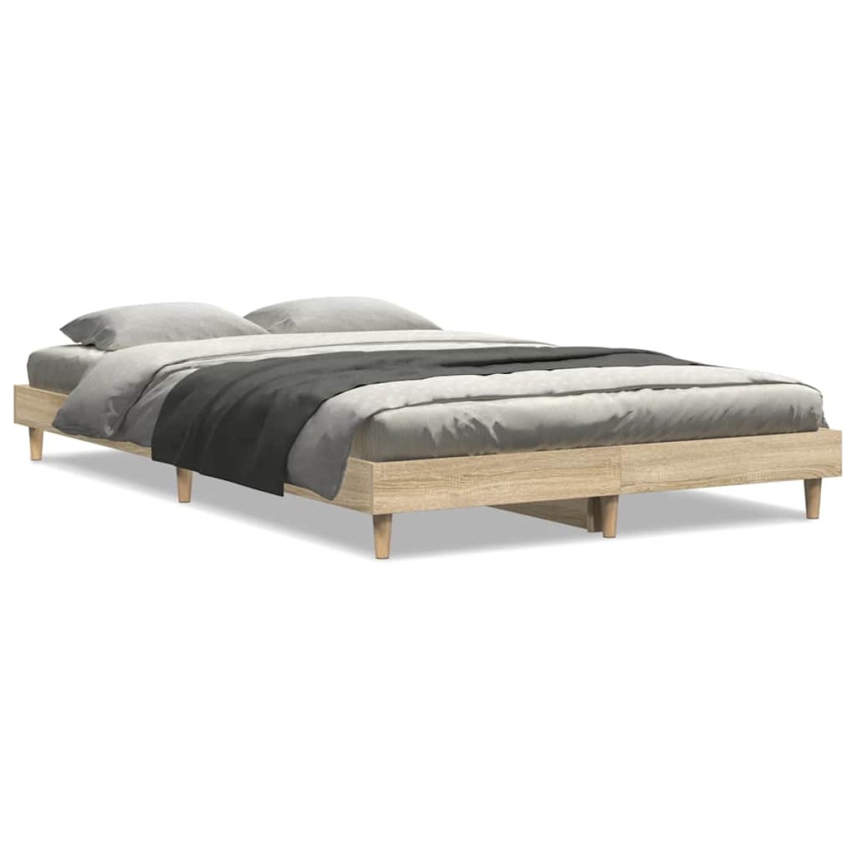 vidaXL Πλαίσιο Κρεβατιού Sonoma Δρυς 120x200 εκ. Επεξεργασμένο Ξύλο