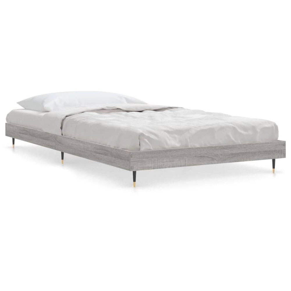 vidaXL Πλαίσιο Κρεβατιού Γκρι Sonoma 90x200 εκ. Επεξεργασμένο Ξύλο