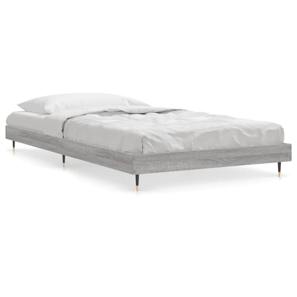 vidaXL Πλαίσιο Κρεβατιού Γκρι Sonoma 90 x 190 εκ. Επεξεργασμένο Ξύλο
