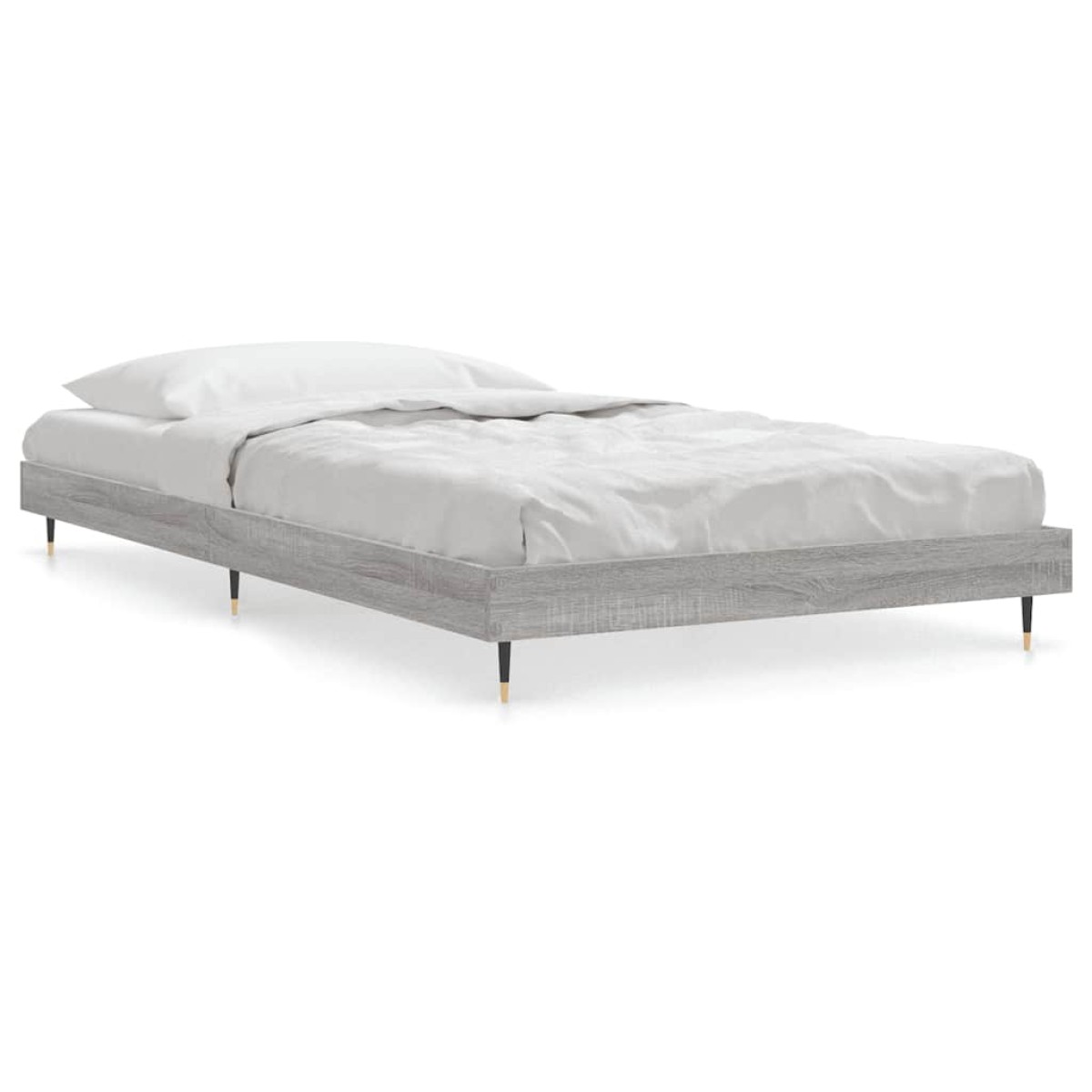 vidaXL Πλαίσιο Κρεβατιού Γκρι Sonoma 90 x 190 εκ. Επεξεργασμένο Ξύλο