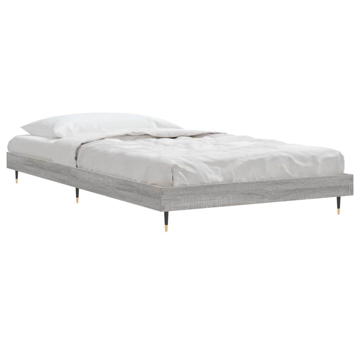 vidaXL Πλαίσιο Κρεβατιού Γκρι Sonoma 90 x 190 εκ. Επεξεργασμένο Ξύλο