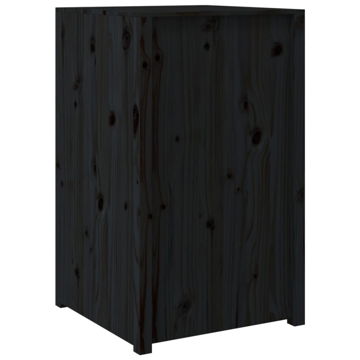 vidaXL Ντουλάπι Κουζίνας Εξ. Χώρου Μαύρο 55x55x92 εκ Μασίφ Ξύλο Πεύκου