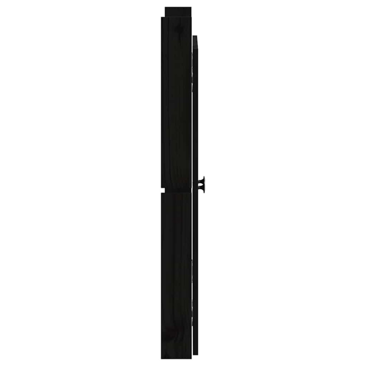 vidaXL Πόρτες Κουζίνας Εξ. Χώρου 2 τεμ. Μαύρες 50x9x82 εκ. Μασίφ Πεύκο
