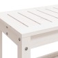 vidaXL Παγκάκι Κήπου Λευκό 108 x 35 x 45 εκ. από Μασίφ Ξύλο Πεύκου