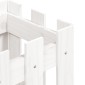 vidaXL Ζαρντινιέρα με Σχέδιο Φράχτη Λευκή 30x30x30 εκ. Μασίφ Πεύκο