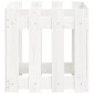 vidaXL Ζαρντινιέρα με Σχέδιο Φράχτη Λευκή 40 x 40 x 40 εκ. Μασίφ Πεύκο