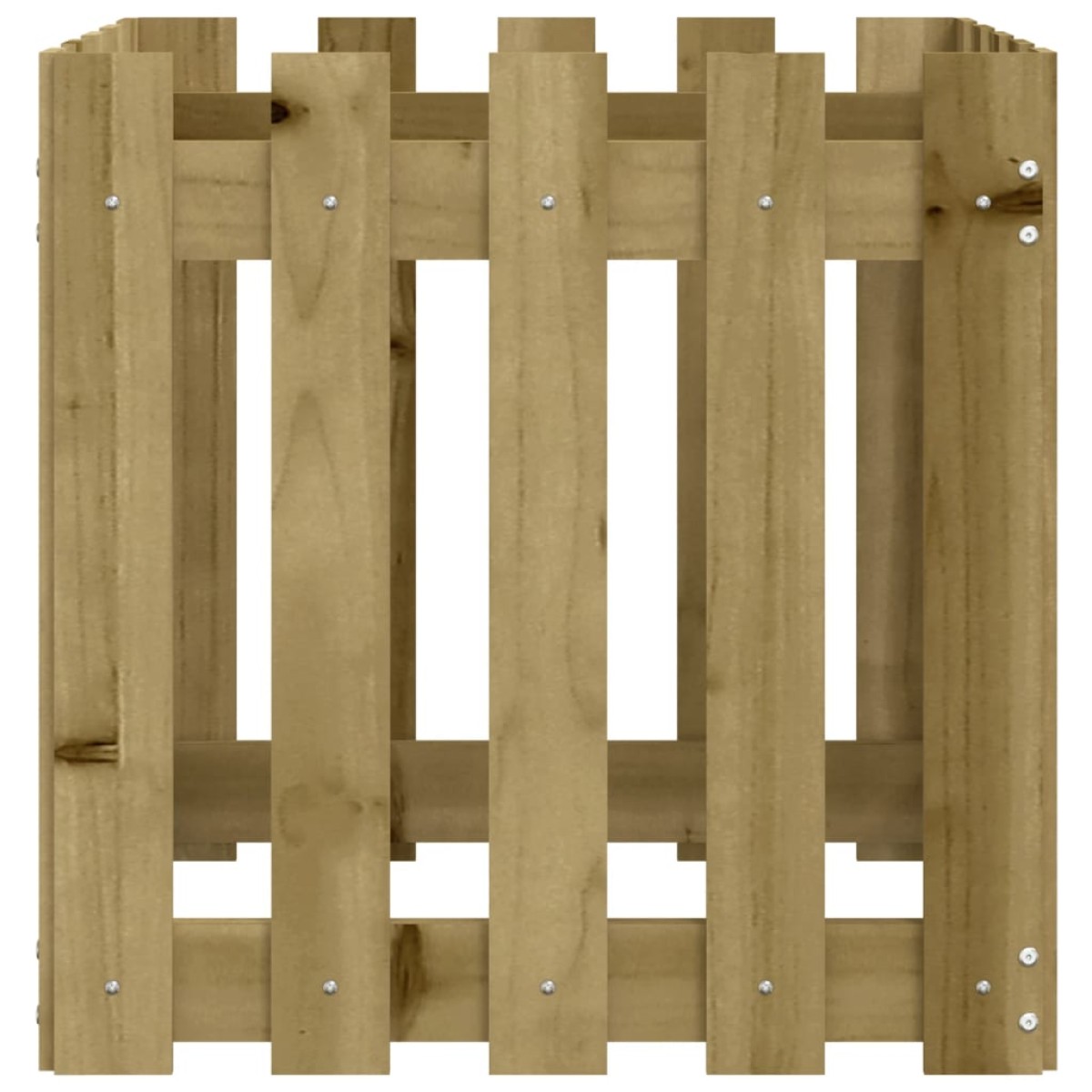 vidaXL Ζαρντινιέρα με Σχέδιο Φράχτη 50x50x50 εκ. Εμποτισμ. Ξύλο Πεύκου