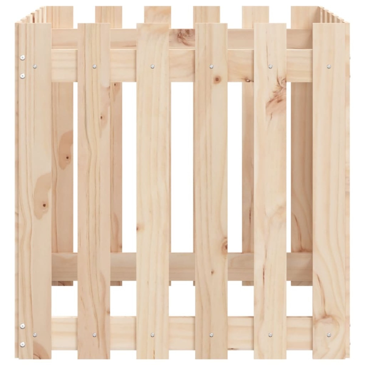 vidaXL Ζαρντινιέρα με Σχέδιο Φράχτη 60 x 60 x 60 εκ. Μασίφ Ξύλο Πεύκου