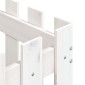 vidaXL Ζαρντινιέρα με Σχέδιο Φράχτη Λευκή 60 x 60 x 60 εκ. Μασίφ Πεύκο
