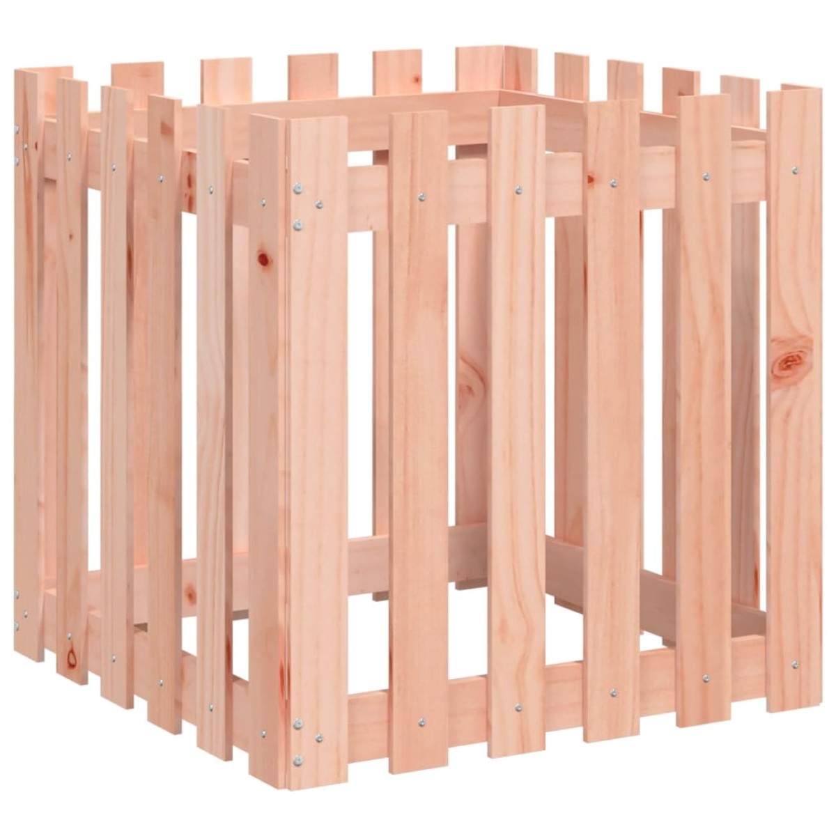 vidaXL Ζαρντινιέρα με Σχ. Φράχτη 60x60x60 εκ. Μασίφ Ξύλο Ψευδοτσούγκας
