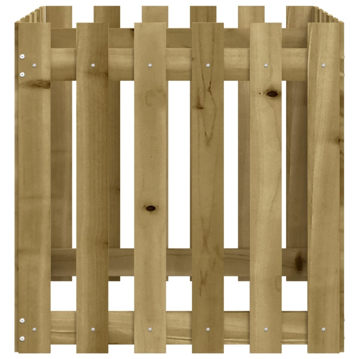 vidaXL Ζαρντινιέρα με Σχέδιο Φράχτη 60x60x60 εκ. Εμποτισμ. Ξύλο Πεύκου