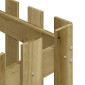 vidaXL Ζαρντινιέρα με Σχέδιο Φράχτη 60x60x60 εκ. Εμποτισμ. Ξύλο Πεύκου