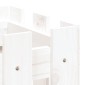 vidaXL Ζαρντινιέρα με Σχέδιο Φράχτη Λευκή 60 x 30 x 30 εκ. Μασίφ Πεύκο