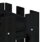 vidaXL Ζαρντινιέρα με Σχέδιο Φράχτη Μαύρη 60 x 30 x 30 εκ. Μασίφ Πεύκο