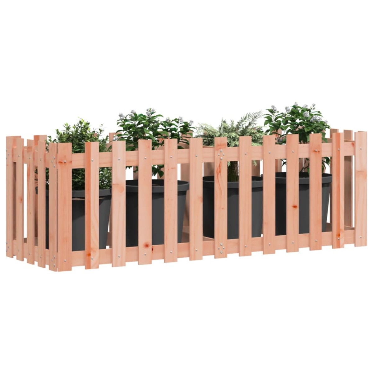 vidaXL Ζαρντινιέρα Υπερυψωμένη Φράχτης 150x50x50 εκ Μασίφ Ψευδοτσούγκα