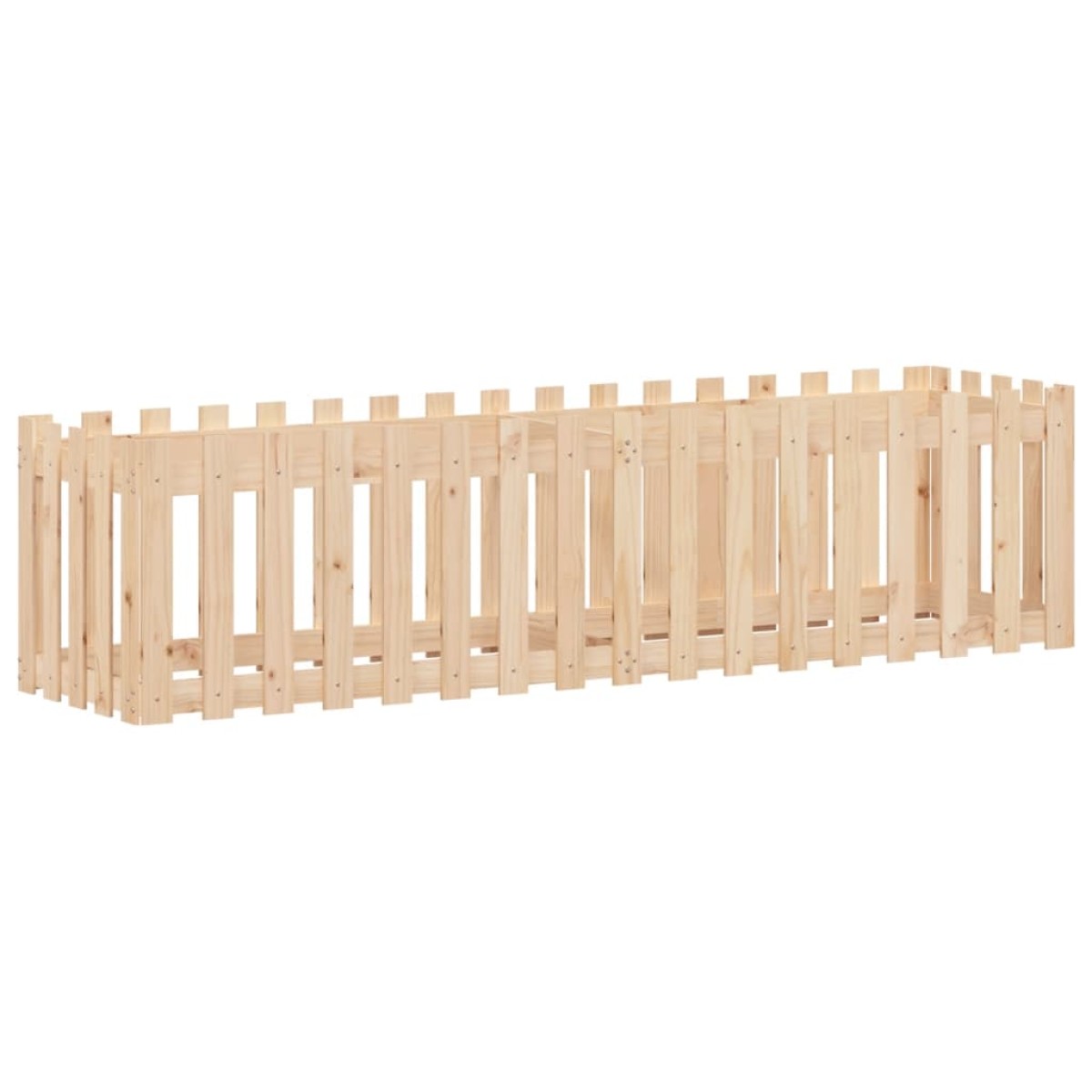 vidaXL Ζαρντινιέρα Υπερυψωμένη Σχ Φράχτη 200 x 50 x 50 εκ. Μασίφ Πεύκο