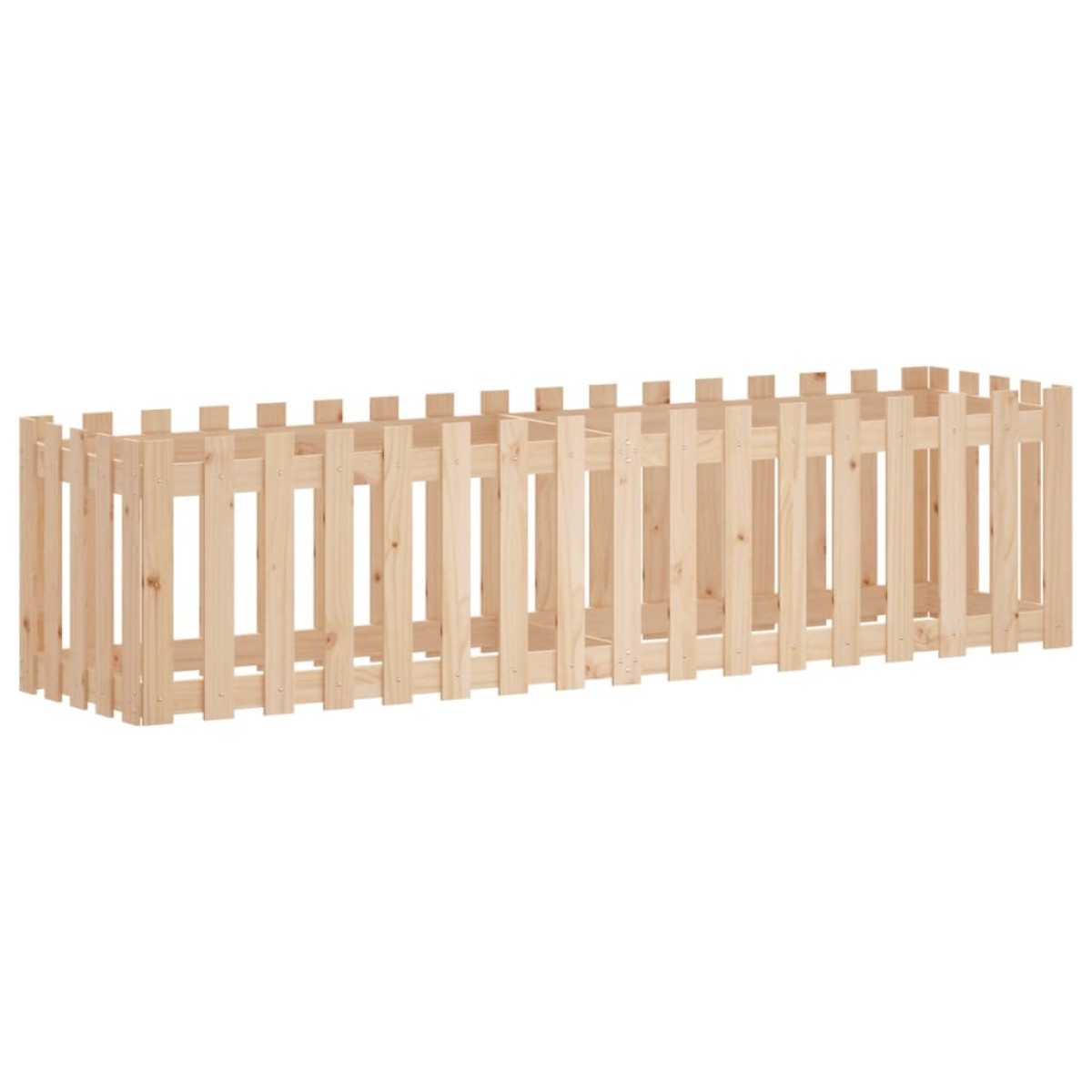 vidaXL Ζαρντινιέρα Υπερυψωμένη Σχ Φράχτη 200 x 50 x 50 εκ. Μασίφ Πεύκο