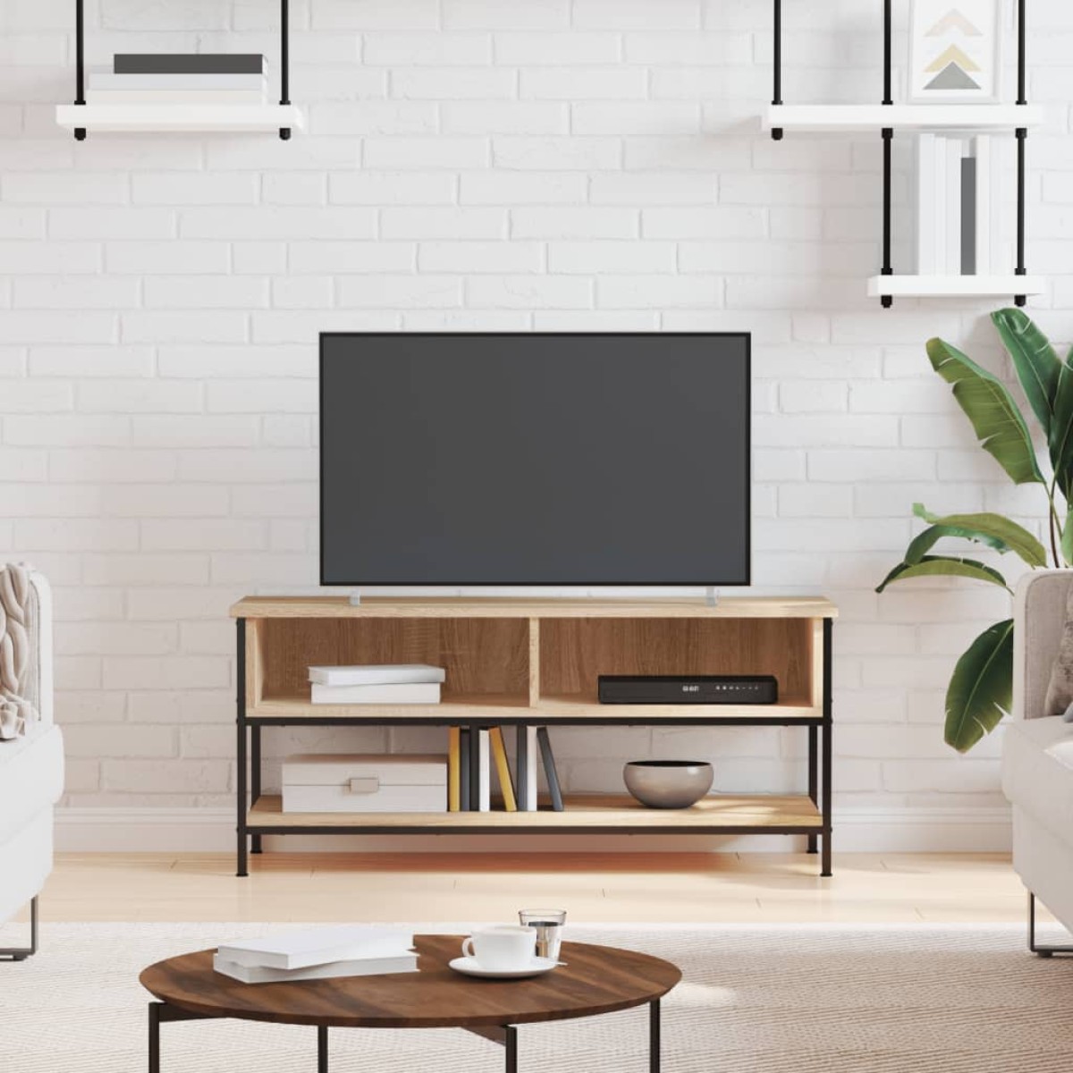vidaXL Έπιπλο Τηλεόρασης Sonoma Δρυς 100x35x45 εκ. Επεξ. Ξύλο