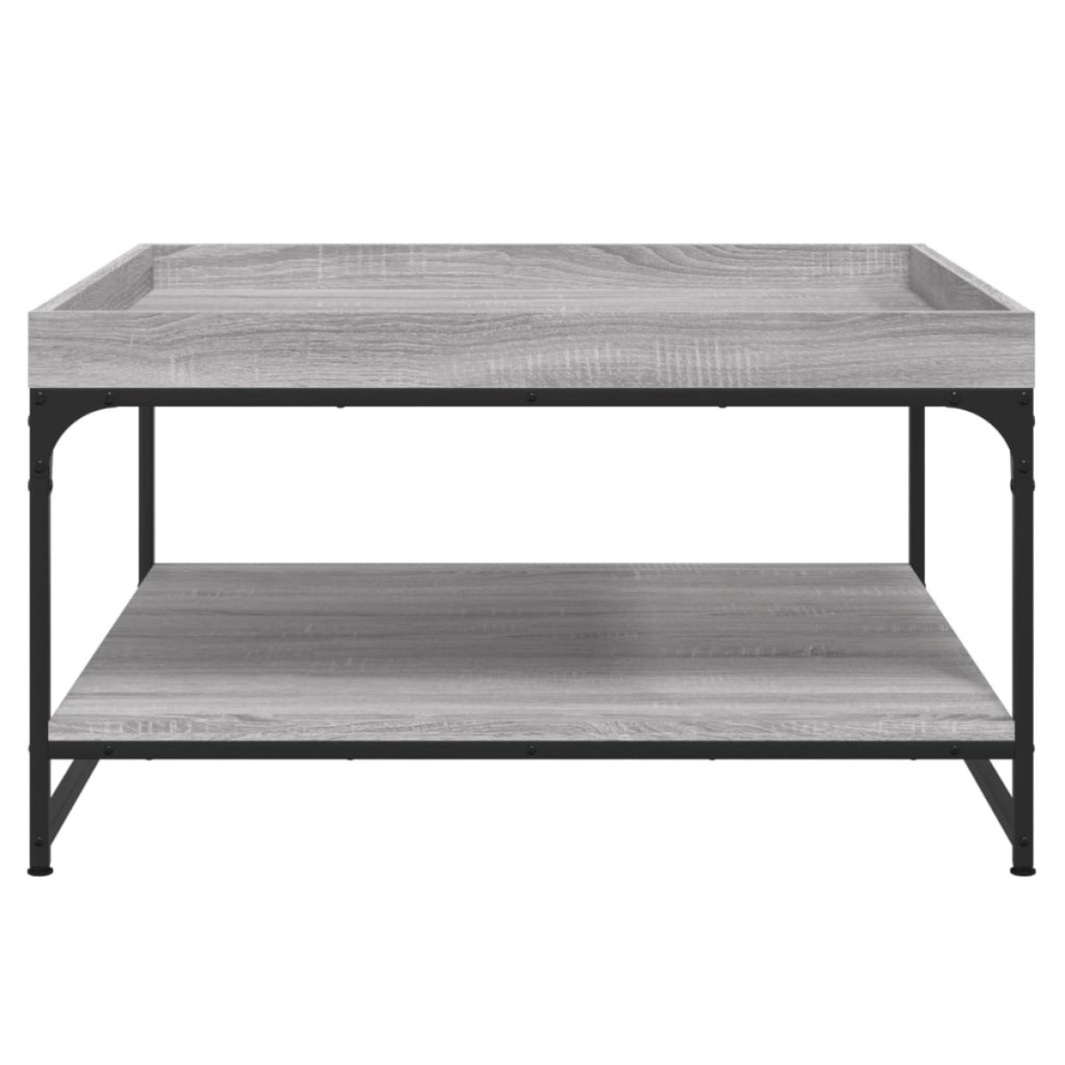 vidaXL Τραπεζάκι Σαλονιού Γκρι Sonoma 80x80x45 εκ. Επεξ Ξύλο + Σίδηρος