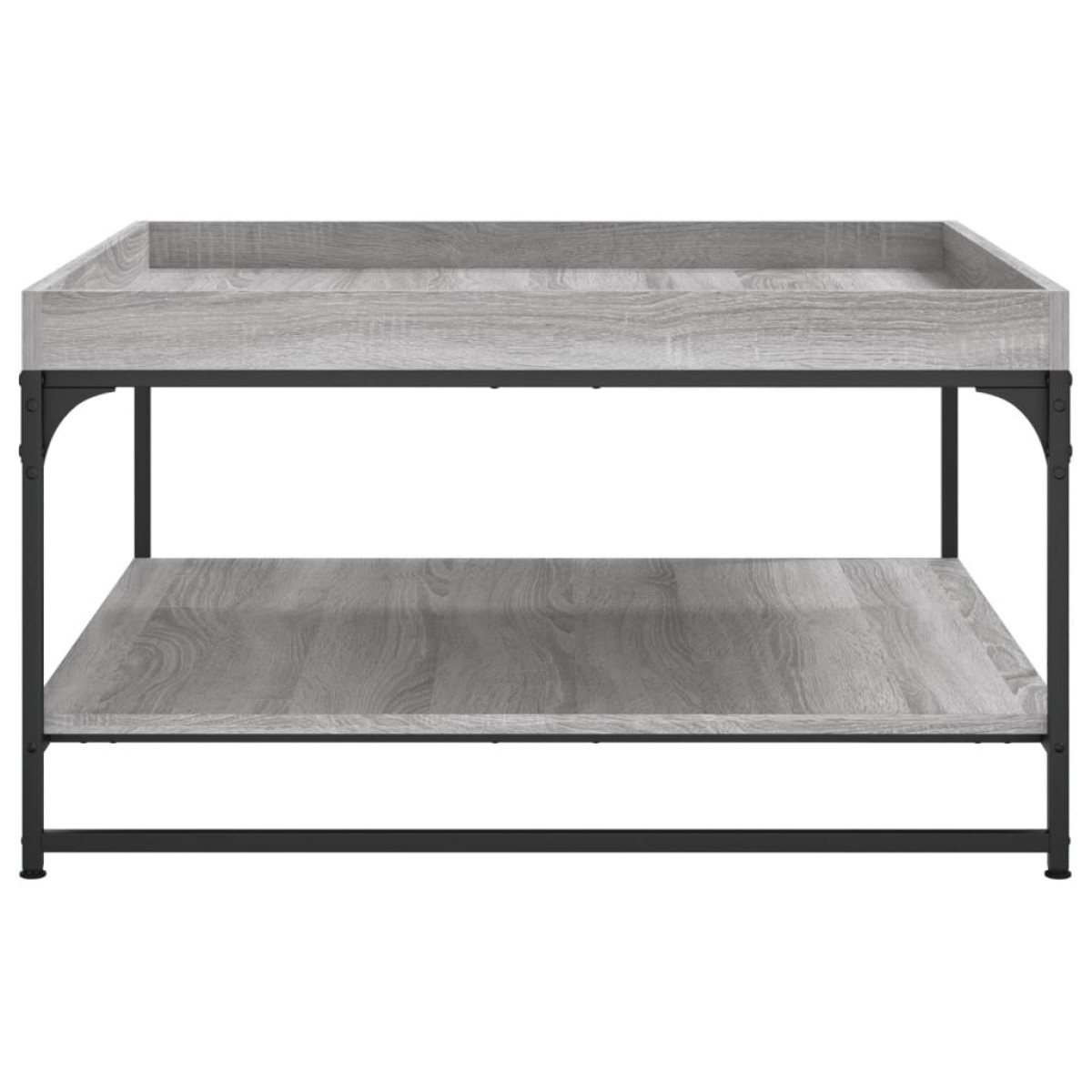 vidaXL Τραπεζάκι Σαλονιού Γκρι Sonoma 80x80x45 εκ. Επεξ Ξύλο + Σίδηρος