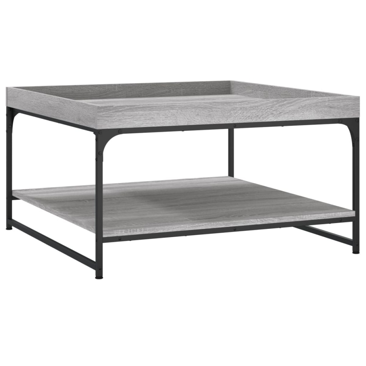 vidaXL Τραπεζάκι Σαλονιού Γκρι Sonoma 80x80x45 εκ. Επεξ Ξύλο + Σίδηρος