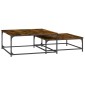 vidaXL Τραπεζάκια Ζιγκόν 2 τεμ. Καπνιστή Δρυς από Επεξεργασμένο Ξύλο