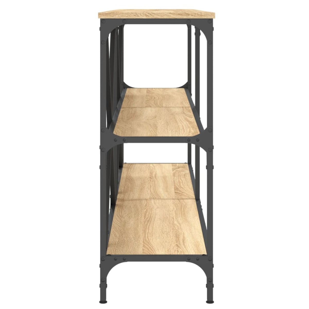 vidaXL Τραπέζι Κονσόλα Sonoma Δρυς 160x30x75 εκ. Επεξ. Ξύλο/Σίδηρος