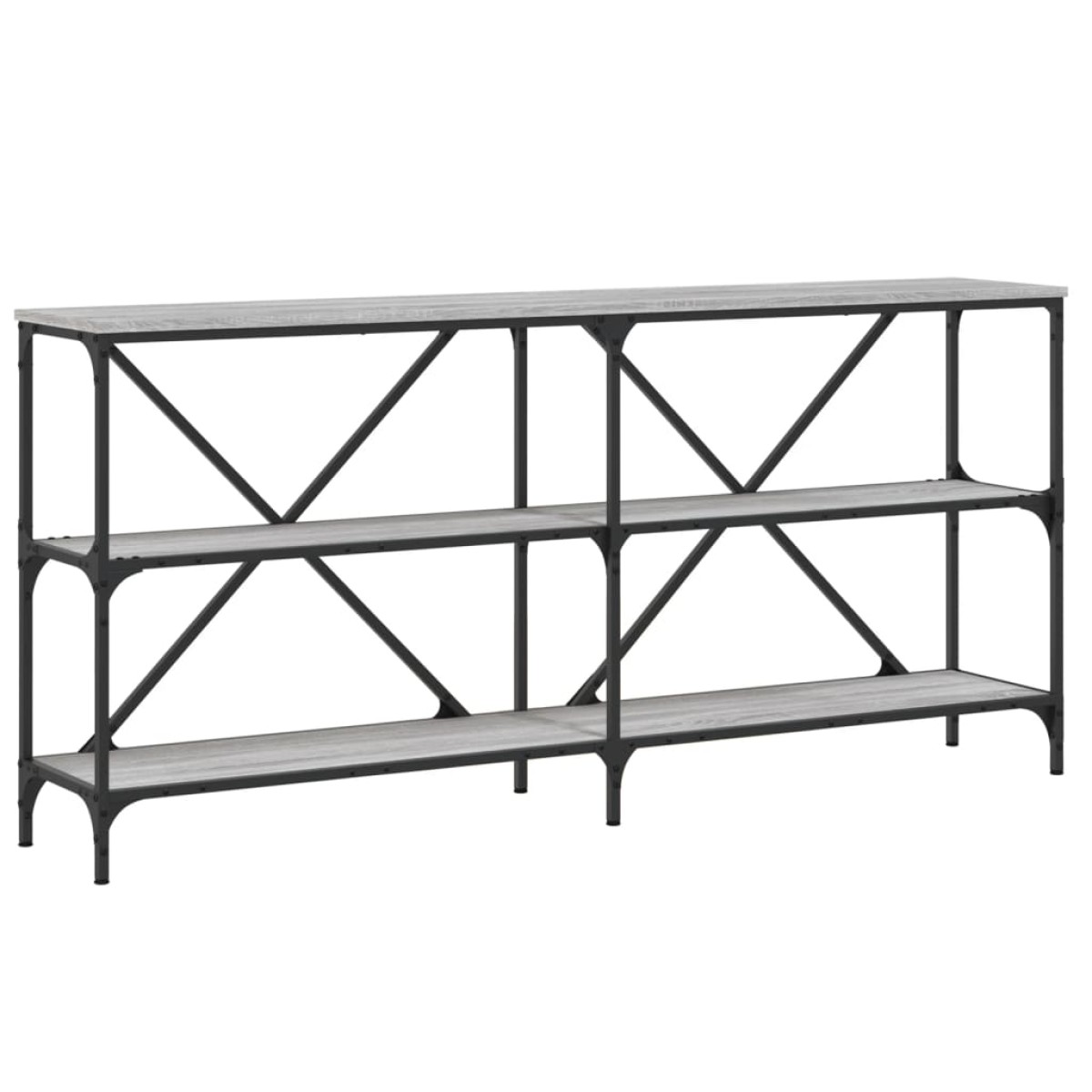 vidaXL Τραπέζι Κονσόλα Γκρι Sonoma 160x30x75 εκ. Επεξ. Ξύλο/Σίδηρος