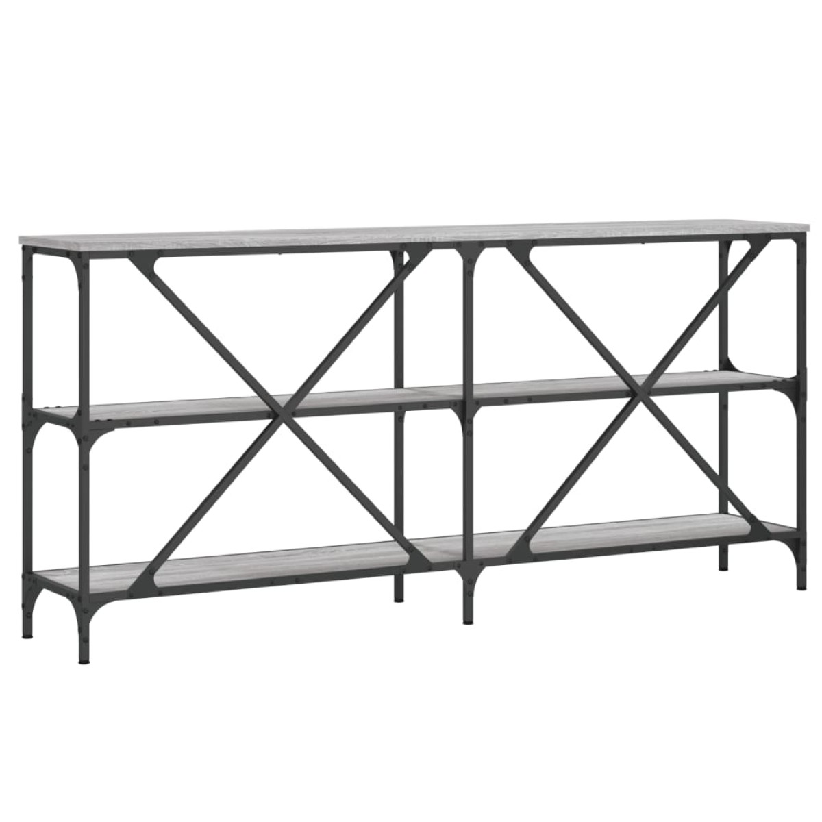 vidaXL Τραπέζι Κονσόλα Γκρι Sonoma 160x30x75 εκ. Επεξ. Ξύλο/Σίδηρος