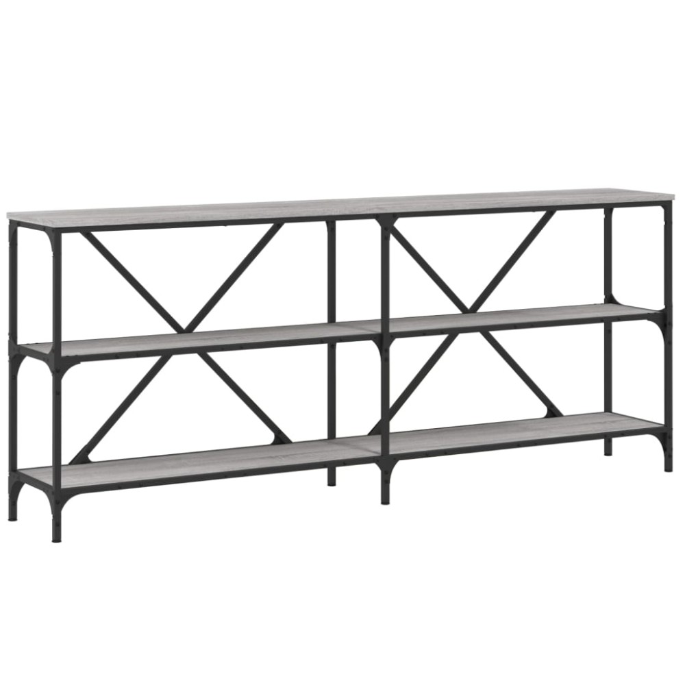 vidaXL Τραπέζι Κονσόλα Γκρι Sonoma 180x30x75 εκ. Επεξ. Ξύλο/Σίδηρος