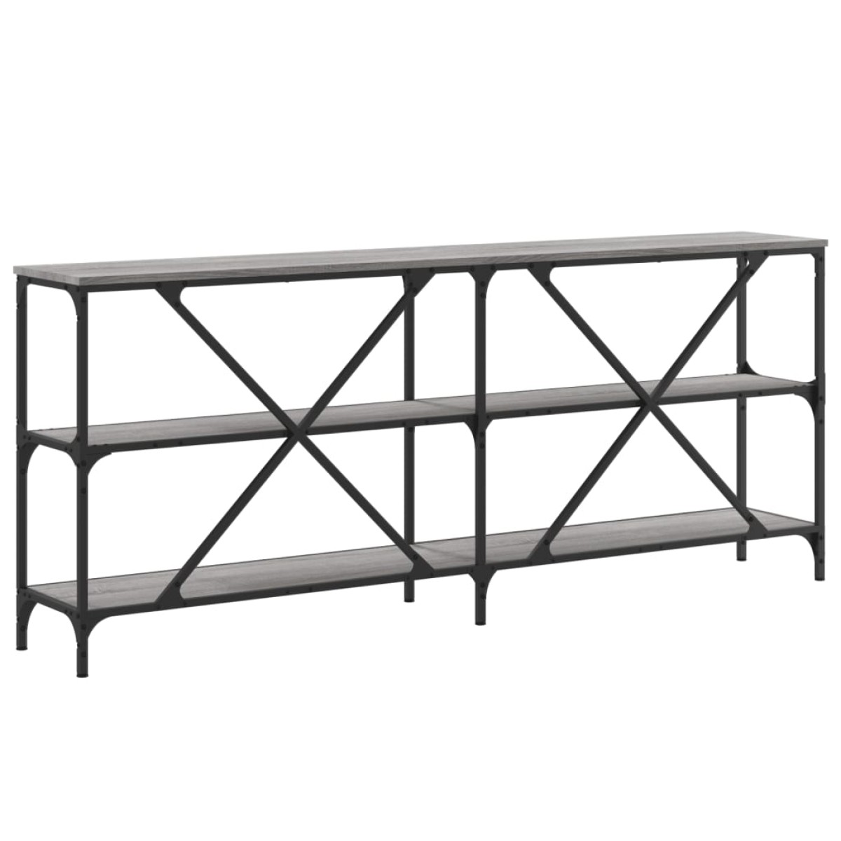 vidaXL Τραπέζι Κονσόλα Γκρι Sonoma 180x30x75 εκ. Επεξ. Ξύλο/Σίδηρος