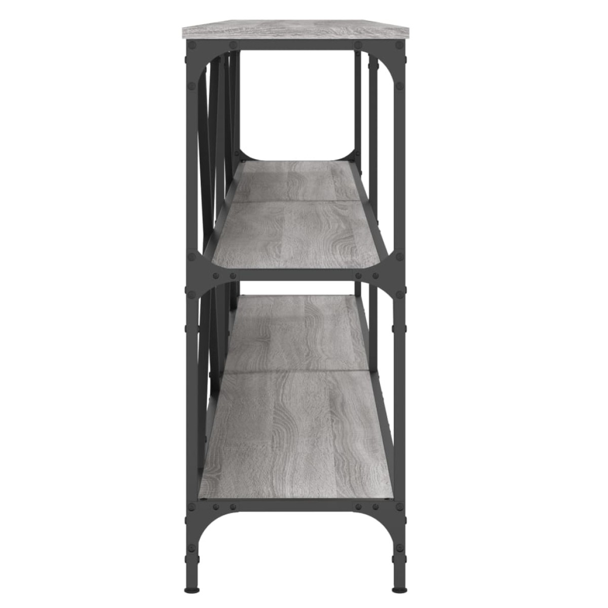 vidaXL Τραπέζι Κονσόλα Γκρι Sonoma 200x30x75 εκ. Επεξ. Ξύλο + Σίδηρος