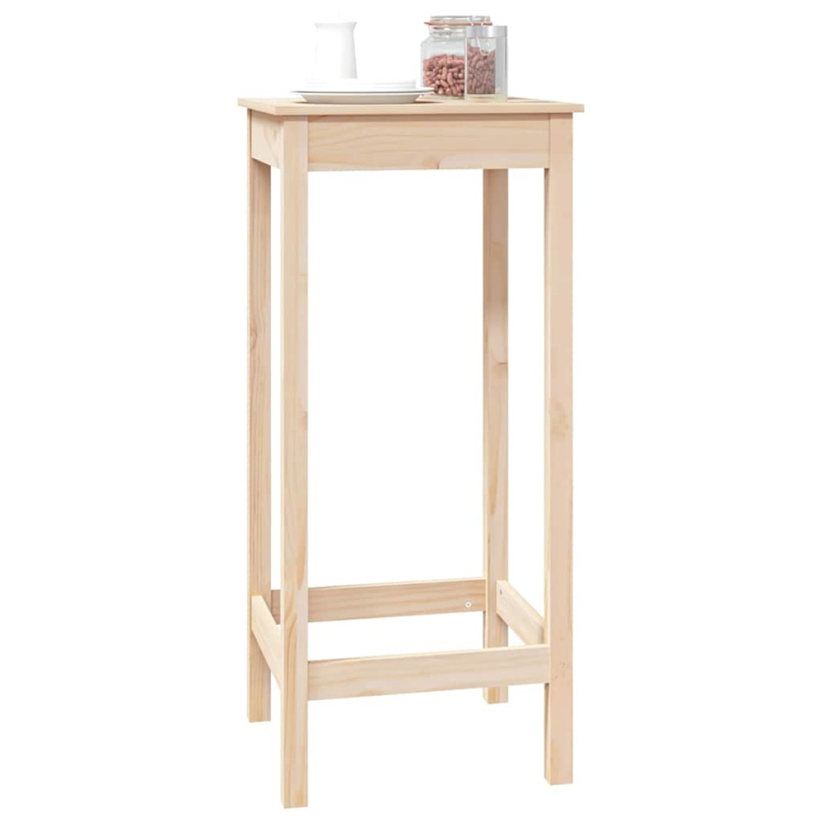 vidaXL Τραπέζι Μπαρ 50 x 50 x 110 εκ. από Μασίφ Ξύλο Πεύκου