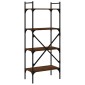 vidaXL Βιβλιοθήκη 4 Επιπέδων Καφέ Δρυς 56x31,5x138,5 εκ. Επεξεργ. Ξύλο