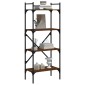 vidaXL Βιβλιοθήκη 4 Επιπέδων Καφέ Δρυς 56x31,5x138,5 εκ. Επεξεργ. Ξύλο