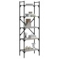 vidaXL Βιβλιοθήκη 5 Επιπέδων Γκρι Sonoma 56x31,5x174 εκ. Επεξ. Ξύλο