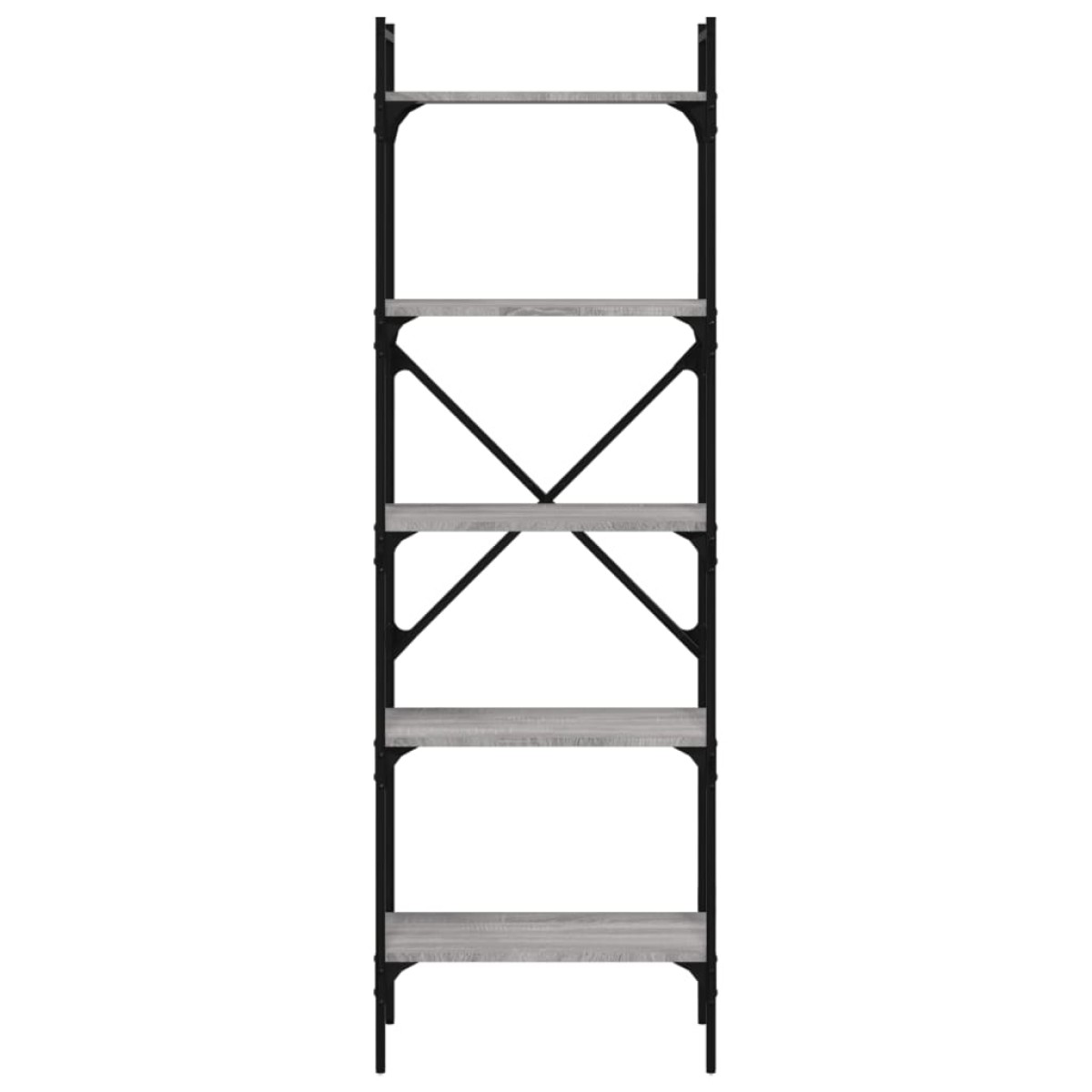 vidaXL Βιβλιοθήκη 5 Επιπέδων Γκρι Sonoma 56x31,5x174 εκ. Επεξ. Ξύλο