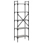 vidaXL Βιβλιοθήκη 5 Επιπέδων Γκρι Sonoma 56x31,5x174 εκ. Επεξ. Ξύλο