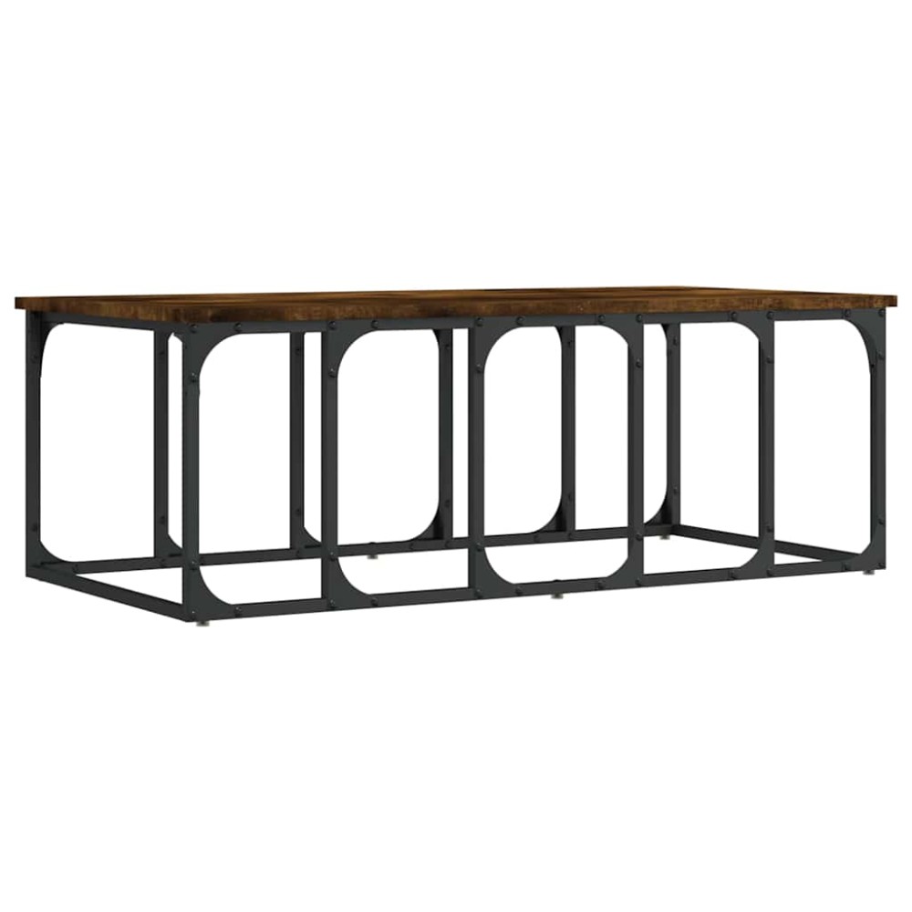vidaXL Τραπεζάκι Σαλονιού Καπνιστή Δρυς 100x50x35,5 εκ. Επεξεργ. Ξύλο